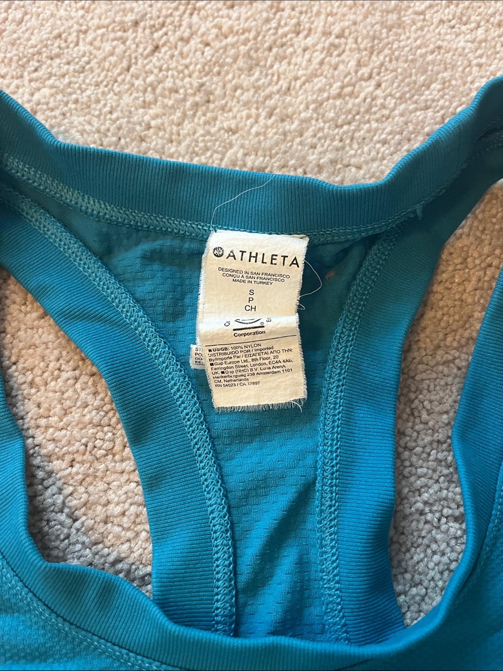 Athleta Teal Racerback Performance Tank - Picture 2 of 3